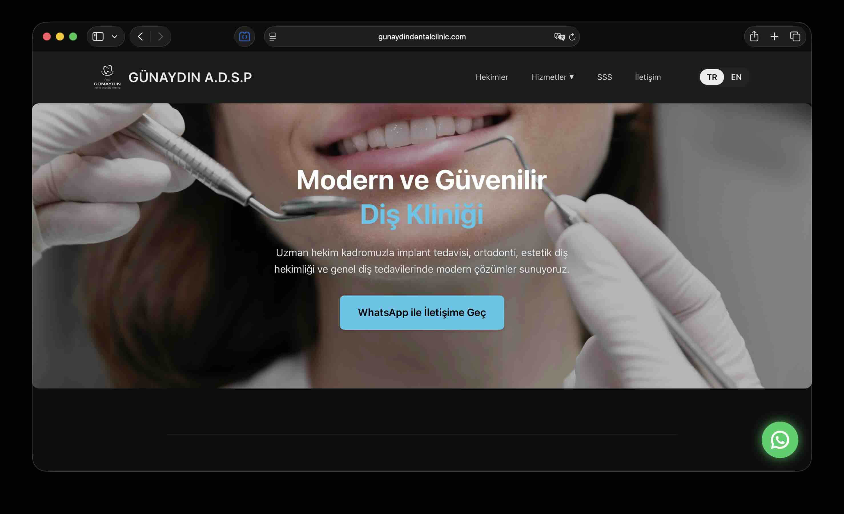 Günaydın Dental Clinic website