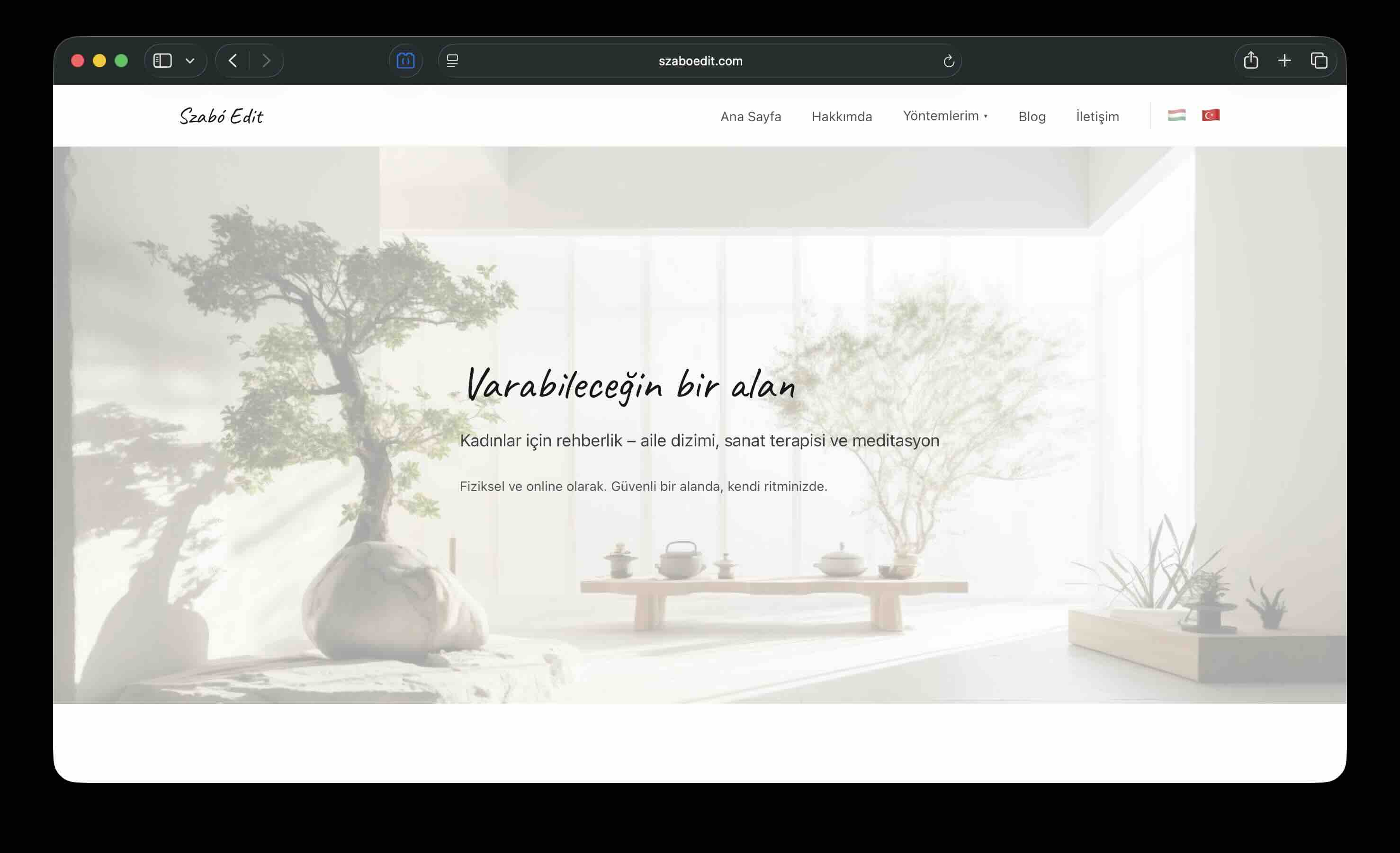 Szaboedit Therapy website